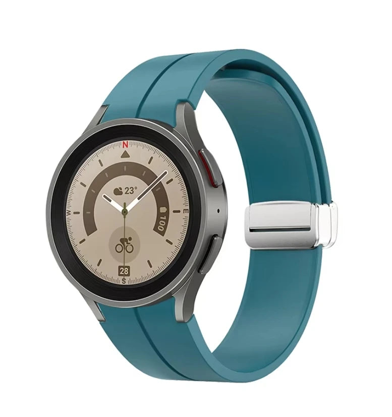 No Gap Magnetic Silicone Strap For Samsung Galaxy Watch 7 6 5 4 44mm 40mm Pro 45mm Bracelet Galaxy Watch6 Classic 43mm 47mm Band