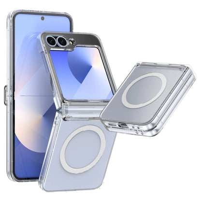 Luxury Original Phone Case For Samsung Galaxy Z Flip 7 8 6 5 4 3For Magsafe Wireless Charge Ring Magnetic Shockproof Hinge Cover