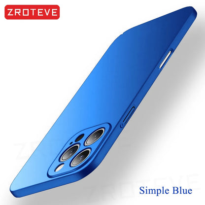 For iPhone 17 16 17e 16e 15 14 13 12 Pro Max ZROTEVE Slim Matte Hard PC Cover For iPhone16 Plus iPhone15 iPhone17 Air Phone Case