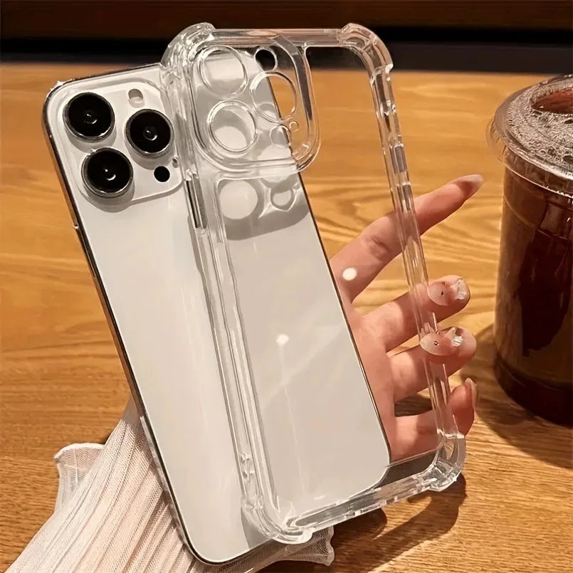 Four Corner Airbag Protection Drop Precision Hole Shockproof Case For iPhone 17 16 15 14 13 12 11 Pro Max Mini 7 8 Plus SE Air
