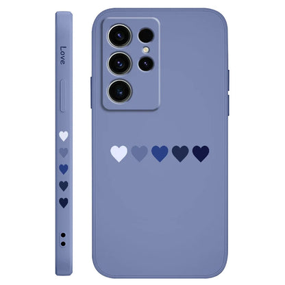 Gradient Heart Phone Case For Samsung Galaxy S25 S24 S23 S22 S21 S20 S10 S10E Ultra Plus FE Note 20 Ultra Plus Cover