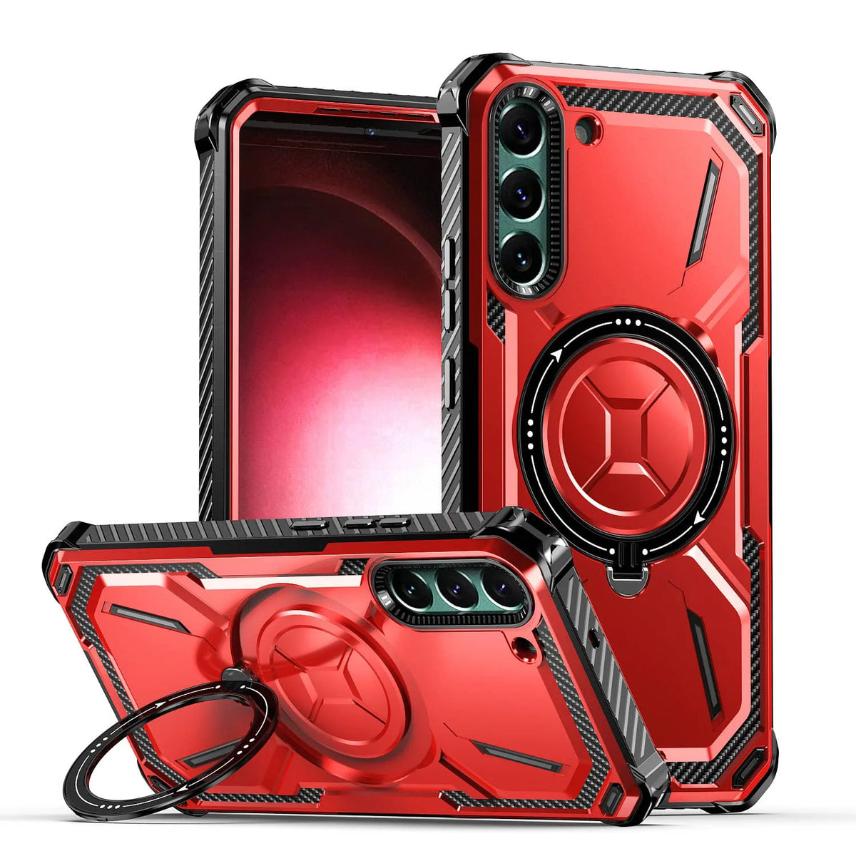 Stand Case for Samsung Galaxy S25 S24 S23 S22 S21 Ultra [Compatible with Magnetic][Invisible Magnet Kickstand] Anti-Drop Cover