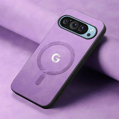 Fashion Skin-friendly PU Leather Slim Case For Google Pixel 11 10 9 Pro XL 8 7 9A 8A Magnetic Charge Full-Pack Shockproof Cover