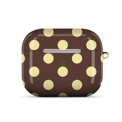Couture Brown Burgundy Shockproof Protective Glossy HD Hard PC Cover Case For AirPods Earphone 1 2 3 Pro Pro2 With Metal Hook