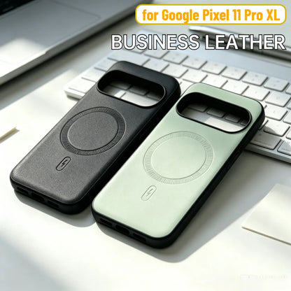Business Luxury Leather Phone Case For Google Pixel 11 Pro XL 8 9 10 Pro 10A 9A 8A For Magsafe Skin Feel Anti-drop Protect Cover
