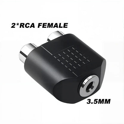 5Pcs 6.5/6.35mm Mono Stereo Audio Adapter TS Interconnect 1/8" 1/4" Male Plug to RCA Female Jack Connector Converter Speaker