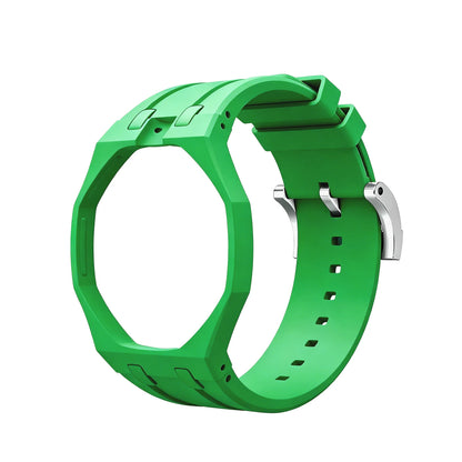 Bioceramics Watch Case+Silicone Band Modification Kit Strap Case Changer To Wristwatch Accessories For Royal Pop