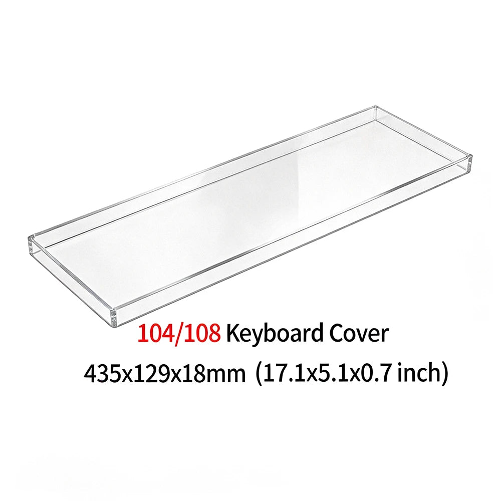 Clear Acrylic Mechanical Keyboard Dust Cover Protector Case For 60 96 98 104/108Key Transparent Anti-Dust Keyboard & Mouse Cover