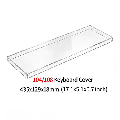 Clear Acrylic Mechanical Keyboard Dust Cover Protector Case For 60 96 98 104/108Key Transparent Anti-Dust Keyboard & Mouse Cover
