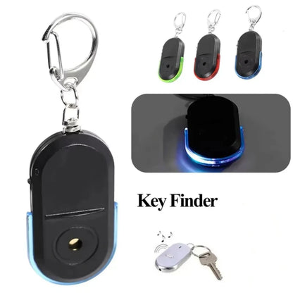 Smart Anti-Lost Key Locator Finder Tracker LED Whistle Key Finder Flashing Beeping Sound Alarm With Keychain Whistle