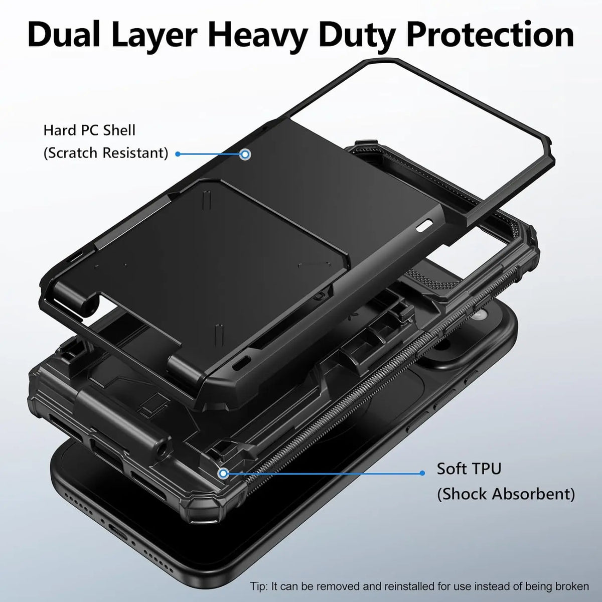 Case For iPhone 17 Pro Max 16 15 Pro Max 14 13 12 11 Heavy Duty Wallet Hidden Flip Slot Protective Hard Back Covers Coque Fundas