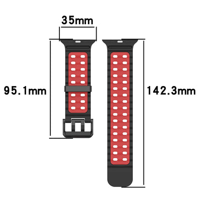 Ocean strap For Apple Watch Ultra 2 Band 49mm 46mm 45mm 44mm Two-Tone Sports Silicone Bracelet iWatch series 10 9 8 7 6 SE band