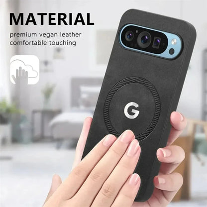 Fashion Skin-friendly PU Leather Slim Case For Google Pixel 11 10 9 Pro XL 8 7 9A 8A Magnetic Charge Full-Pack Shockproof Cover