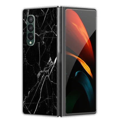 Case For Galaxy Z Fold 7 6 5 3 4 2 Transparent Hard Folding Luxury Painted For Samsung Z Fold 7 Fold Special Fold2 Clear Cover