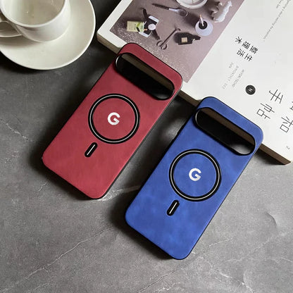 Luxury Business Leather Phone Case For Google Pixel 11 10 9 8 7 Pro XL 8A 7A For Magsafe Magnetic Wireless Charger Protect Cover