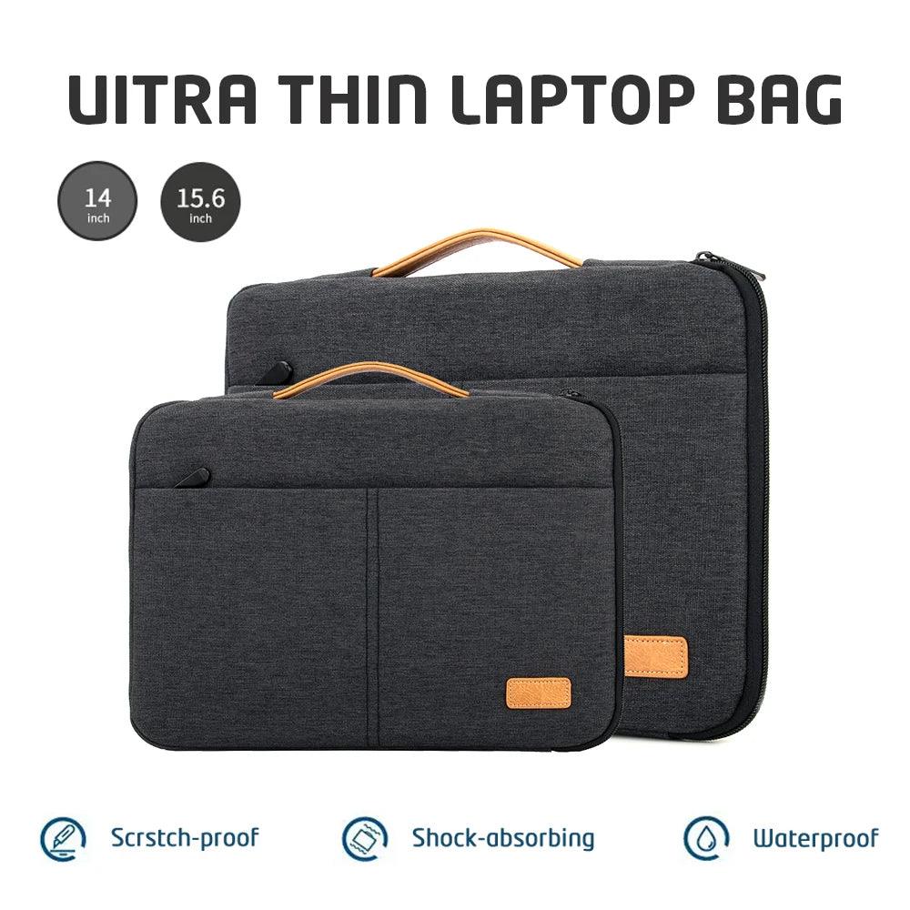 Protective Laptop Sleeve Case for 13.3 14.2 15 15.6 Inch New MacBook Pro M3 Max M2 M1 Slim Carrying Laptop Bag Men Women