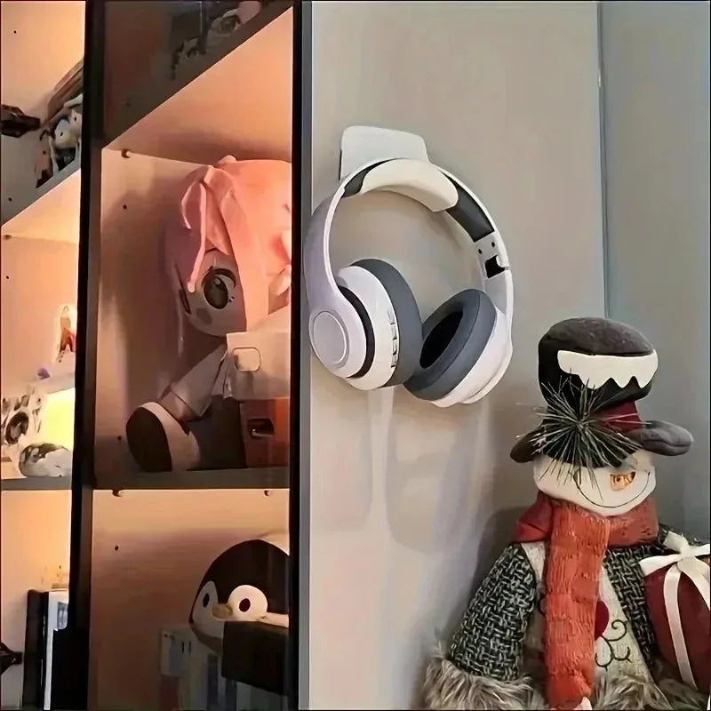 Earphone Holder Wall-Mounted Hook Head Mounted Headphone Hook Gamepad Storage