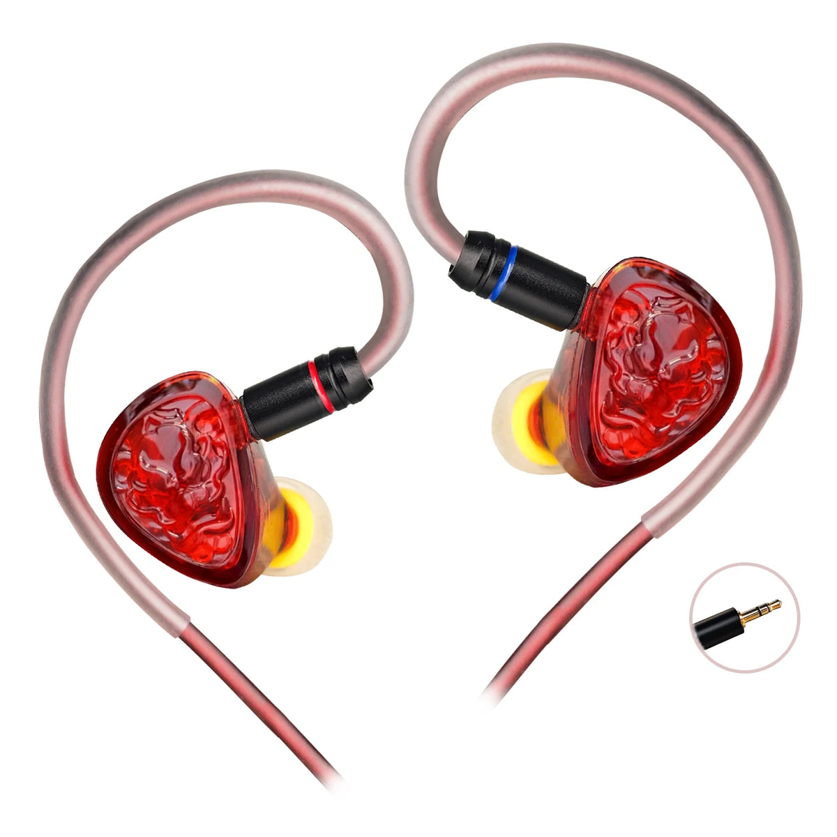 TANGZU WANER 2 Red Lion Bass Edition Dynamic Driver In-ear Earphones High-Quality Sound Comfortable Wearing Wired Earbuds