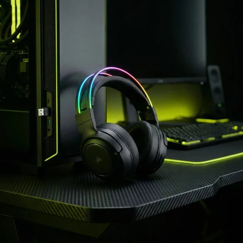 ONIKUMA GT889 Wireless Gaming Headset Tri Mode Bluetooth 5.4 RGB Low Latency 60H Battery HD Headphones With Microphone For PC