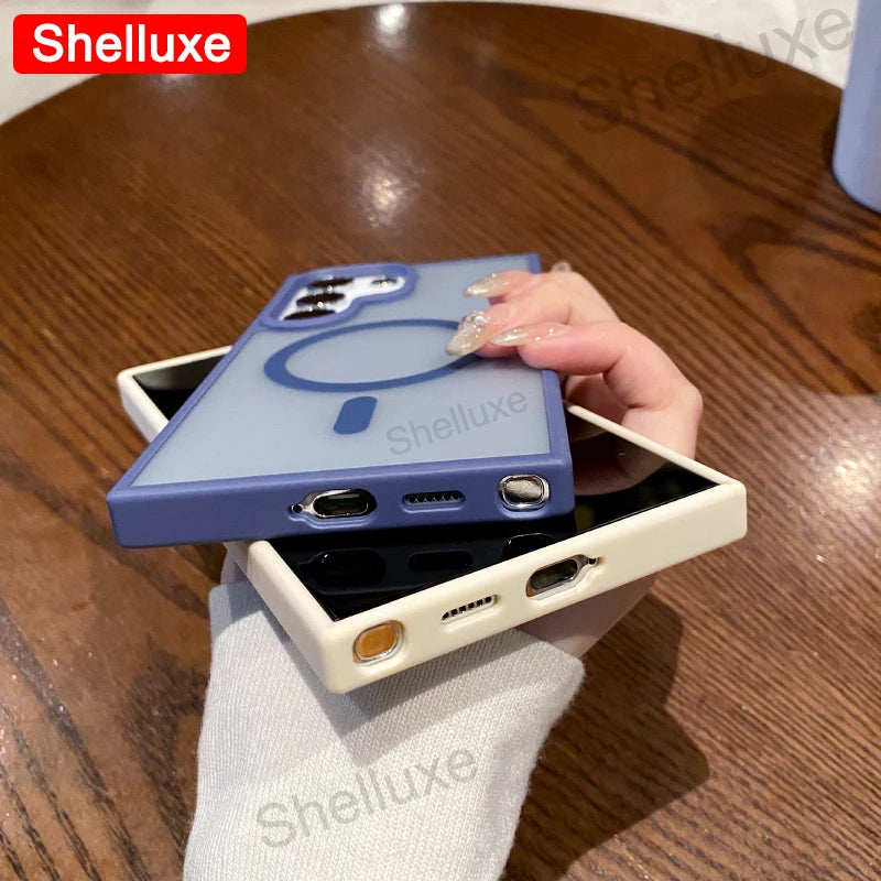 S26 Ultra Magnetic Matte Case Shelluxe Clear Hard Back Cases For Samsung Galaxy S26 S25 S24 S23 S22 Plus Ultra Shell Phone Cover