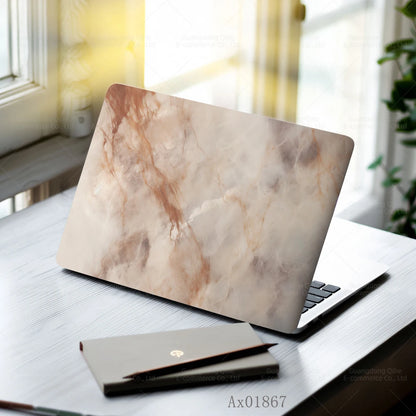 2 Pcs Light Grey Marble Laptop Skin Full Cover Decal for MacBook Laptops Waterproof PC Keyboard Skin Ornamental Decor