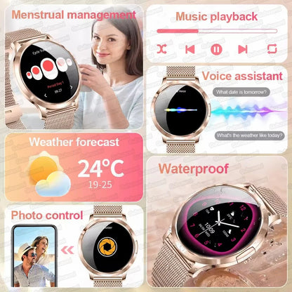 2026 New Smart Watch For Women Gift 1.32 Inch Full Touch Screen Sports Fitness Watches Bluetooth Calls Digital Smartwatch Ladies