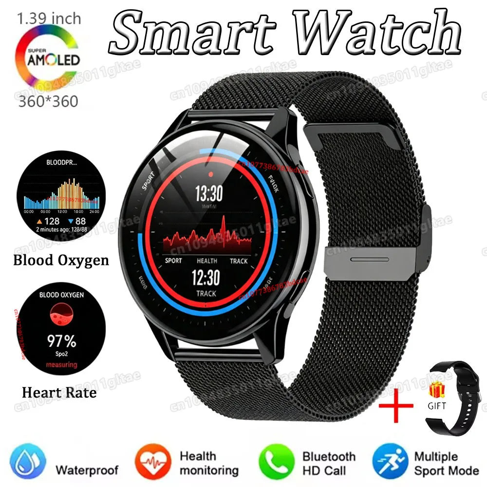 2026 New Women SmartWatch Bluetooth Call Lady Watch Sport Waterproof Heart Rate Sleep Smart Watch For Women Present Gift PKHT30