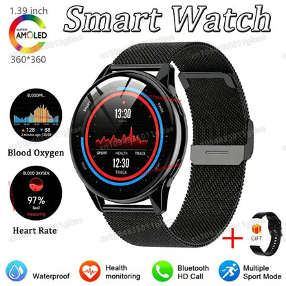 2026 New Women SmartWatch Bluetooth Call Lady Watch Sport Waterproof Heart Rate Sleep Smart Watch For Women Present Gift PKHT30