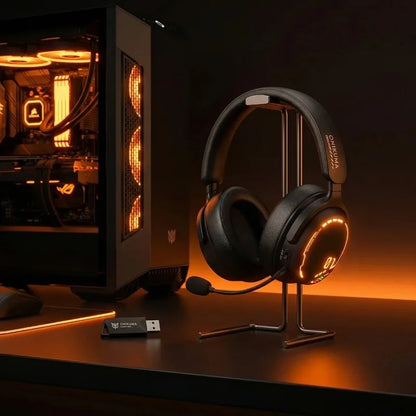 ONIKUMA GT886 Gaming Headset Tri Mode Bluetooth 2.4G Wireless Wired Low Latency Detachable Mic 60H Playtime For PC PS5 Switch