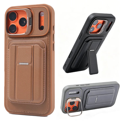 3 IN 1 Matte Leather Texture Wallet Card Slots Holder Phone Case For iPhone 17 Pro 17 Pro Max Phone Wallet Case