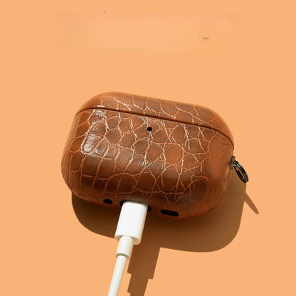 Luxury Crocodile Initials Letters Earphone Case For Airpods 1 2 3 4 Pro2 Luxury Faux Leather New Crocodile Pattern Cover ﻿