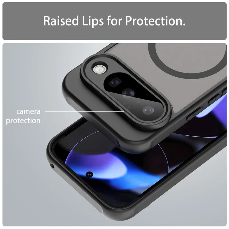 Translucent Matte Magnetic Case For Google Pixel 10 11 Pro XL 6 7 8 9 Pro XL A 11A 10A 9A 8A 7A For Magsafe Mac Safe Phone Cover