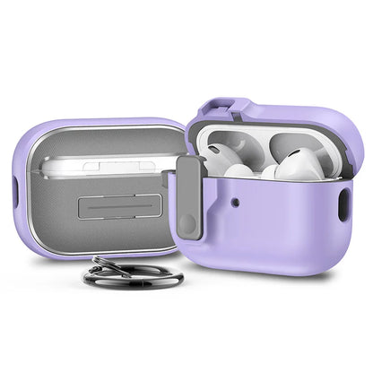 Wireless Earphones Protection Case For Apple AirPods 4 3 Pro 2 1 With Safety Lock Buckle Shockproof Shell Headphone Accessories