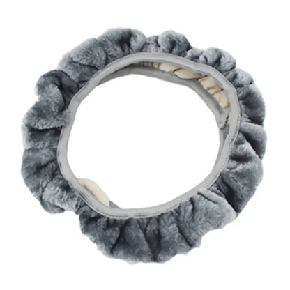 Universal Car Auto Steering Wheel Cover Warm Soft Fuzzy Plush Winter