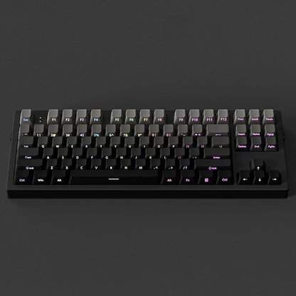Gradient Gray Double Shot RGB Backlit Keycaps OEM Profile 135+ Keys Side Printed PBT Keycaps for Cherry MX Switches Keyboards