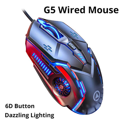 Limei S1 E Sports LED Luminous Backlit Wired Mouse USB Wired For Desktop Laptop Mute Office Computer Gaming Mouse