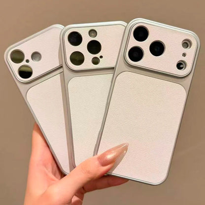 Luxury Lychee Grain Shockproof Phone Case For iPhone 17 16 15 14 13 12 11 Pro Max Plus 16E 17E Soft TPU Cortex Bumper Back Cover