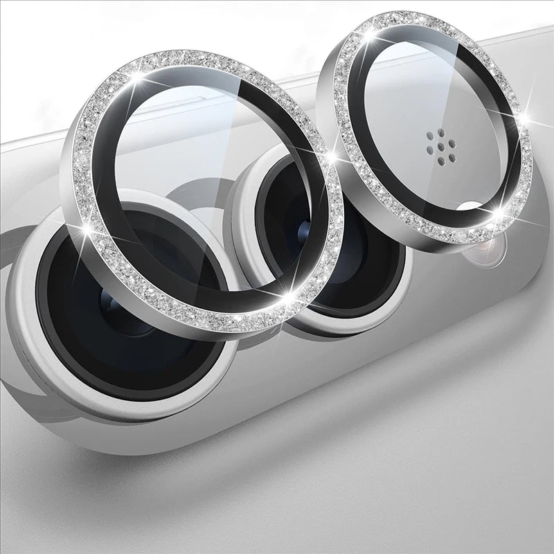 Camera Lens Protector for iPhone DUO Diamond Glitter Metal Camera Protective Film for IPhone DUO 18 Fold Lens Glass Cover﻿