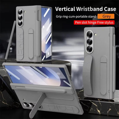 Wristband Holder Hinge Case For Samsung Galaxy Z Fold 8Ultra 8 7 6 5 4 3 5G With Pen Slot S Pen Screen Protector Film Protect