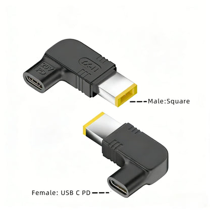 PD 100W Type C to Universal Laptop Charger Converter for Asus Lenovo Hp Dell Acer Samsung USB C Fast Charger Adapter Connector