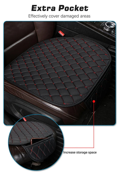 Karcle PU Leather Car Seat Covers Full Set Anti Slip Car Seat Cushion Rear Seat Protector Universal Waterproof Car Seat Pad