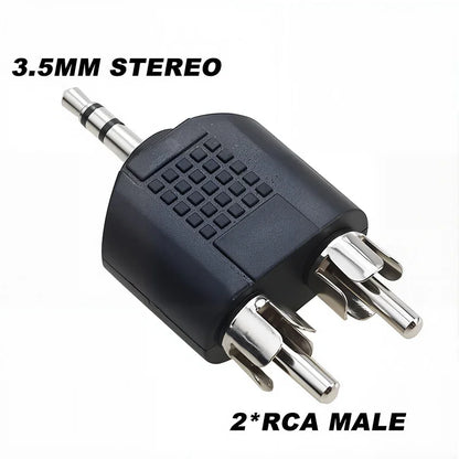 5Pcs 6.5/6.35mm Mono Stereo Audio Adapter TS Interconnect 1/8" 1/4" Male Plug to RCA Female Jack Connector Converter Speaker