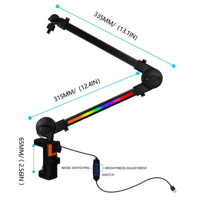Professional Grade 360° Rotation Microphone Boom Arm Universal Adjustable Arm Desktop Stand Sturdy Mic Desk Mount Live Streaming
