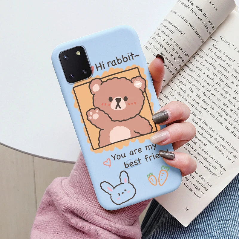 Soft Case For Samsung Galaxy Note 10 Lite Phone Cover Cute Flowers Butterfly Fundas TPU Coque For Samsung Note 10 Lite Bumper
