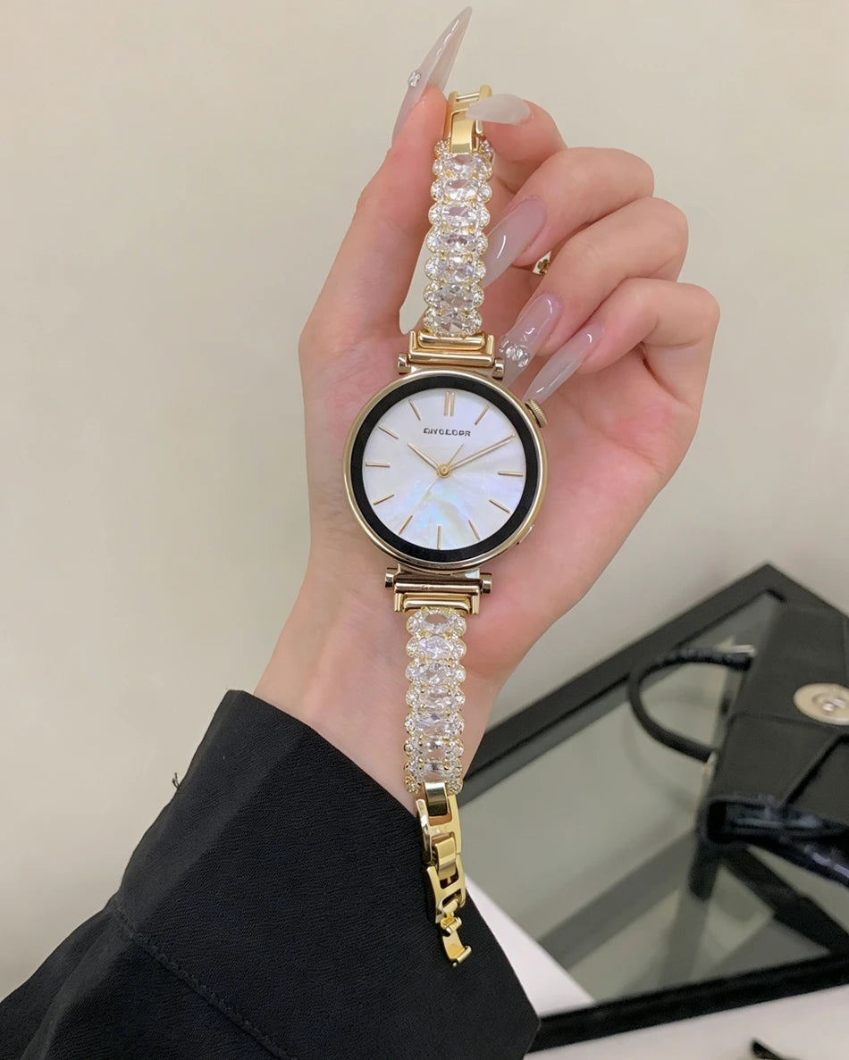 Luxury Jewelry Band Watch Band for Samsung Galaxy Watch 8 40/44/47mm Ultra 7 6 5 Classic 46mm Huawei 11 GT 5 4 3 Pro Woman Strap