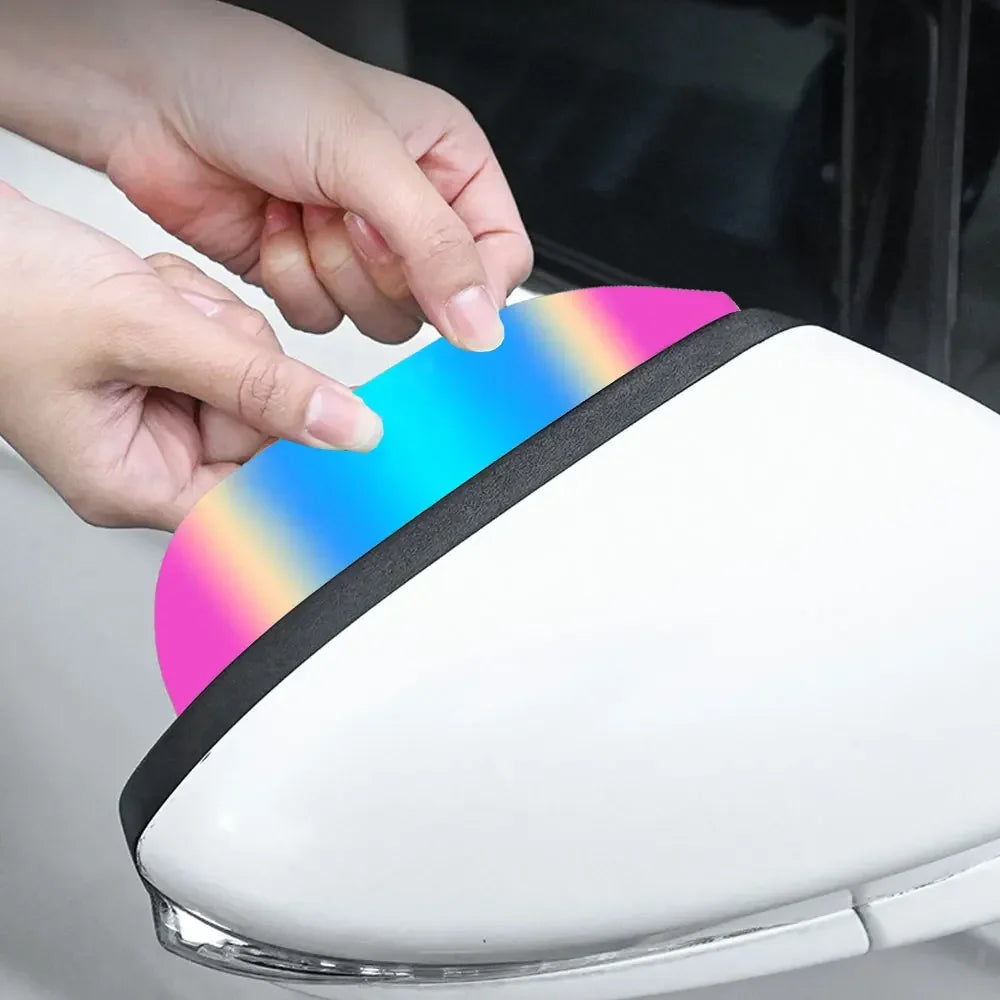 2Pcs Colorful Car Rearview Mirror Rain Eyebrow Best-selling Cars Rear View Mirrors Rainproof Snow Shield Cover Auto Accessories