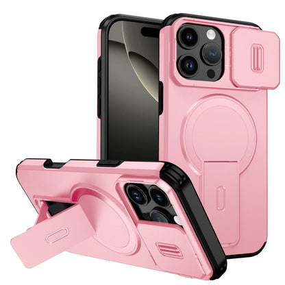 Luxury Armor Magnetic Case for IPhone 17 Air 16e 16 15 14 13 12 Mini 11 Pro Max Plus Flip Lens Stand Cover Wireless Charing