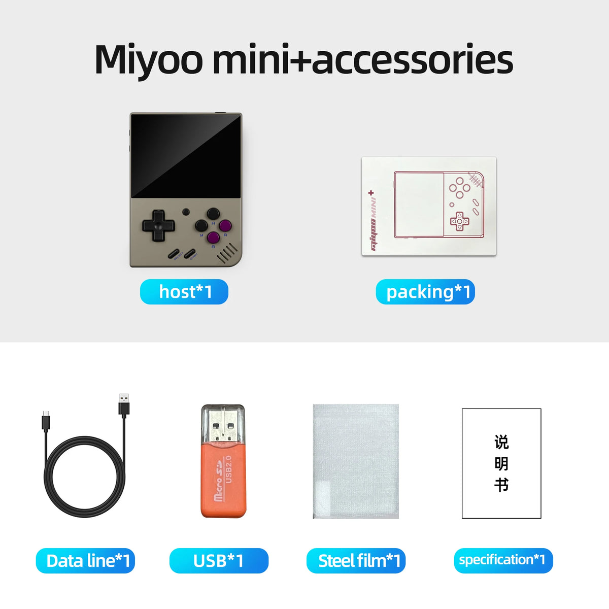MIYOO Mini Plus Retro Pocket Emulator 3.5" OCA IPS Linux Handheld Console 3000mAh Multi Emulator Classic Video Game Console Gift