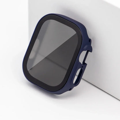 Privacy Glass+Case for Apple Watch 49mm 45mm 41mm 44mm 40mm Tempered Anti-Peeping Screen Protector for IWatch 8 7 6 5 4 9 Cover