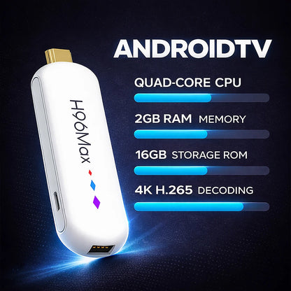 H96 MAX M20 Amlogic S905L Android TV Stick Quad Core 4K Video WiFi BT Voice Assistant Remote Control Media Player Smart TV Box